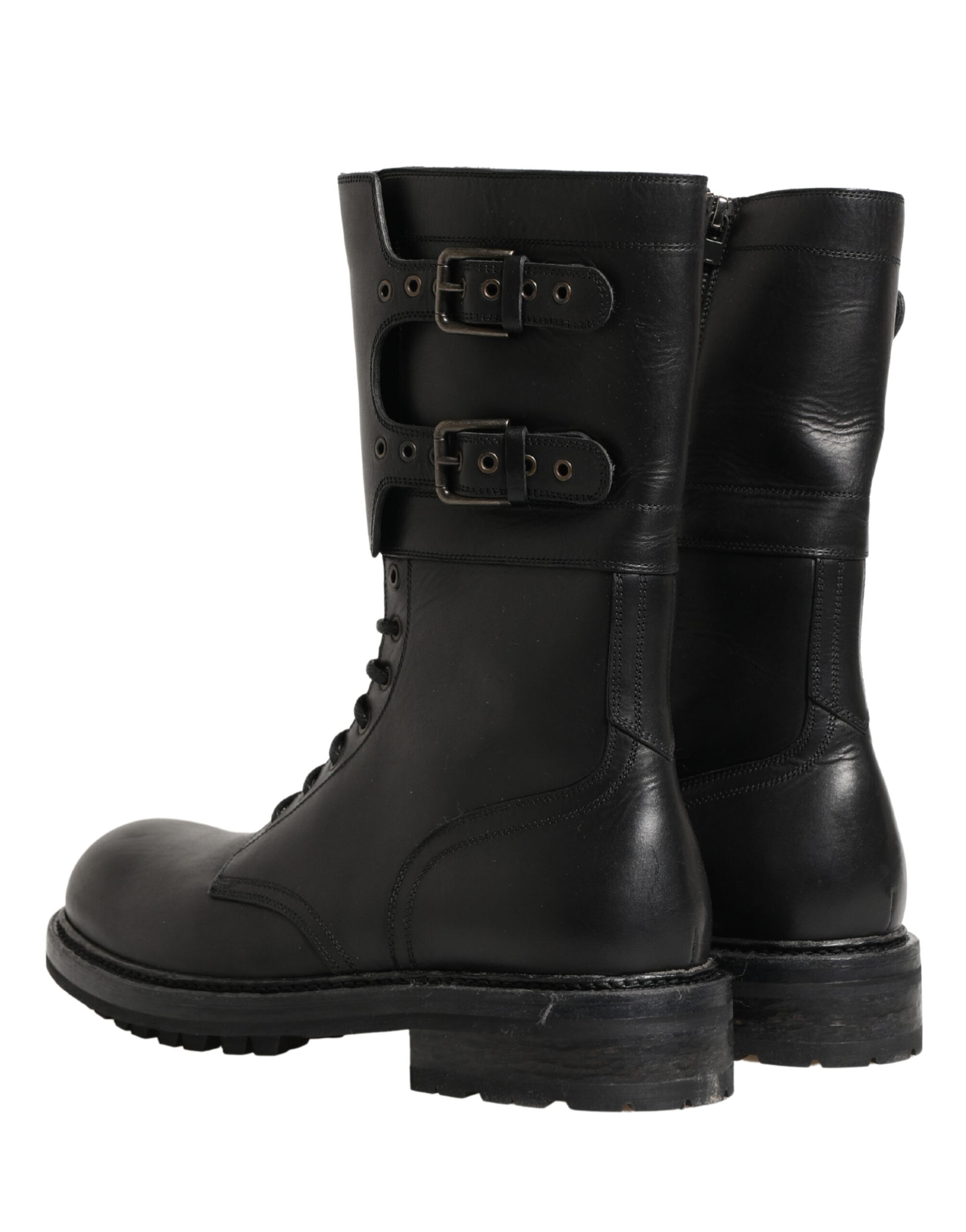 Dolce & Gabbana Black Lace Up Boots for Men additional view