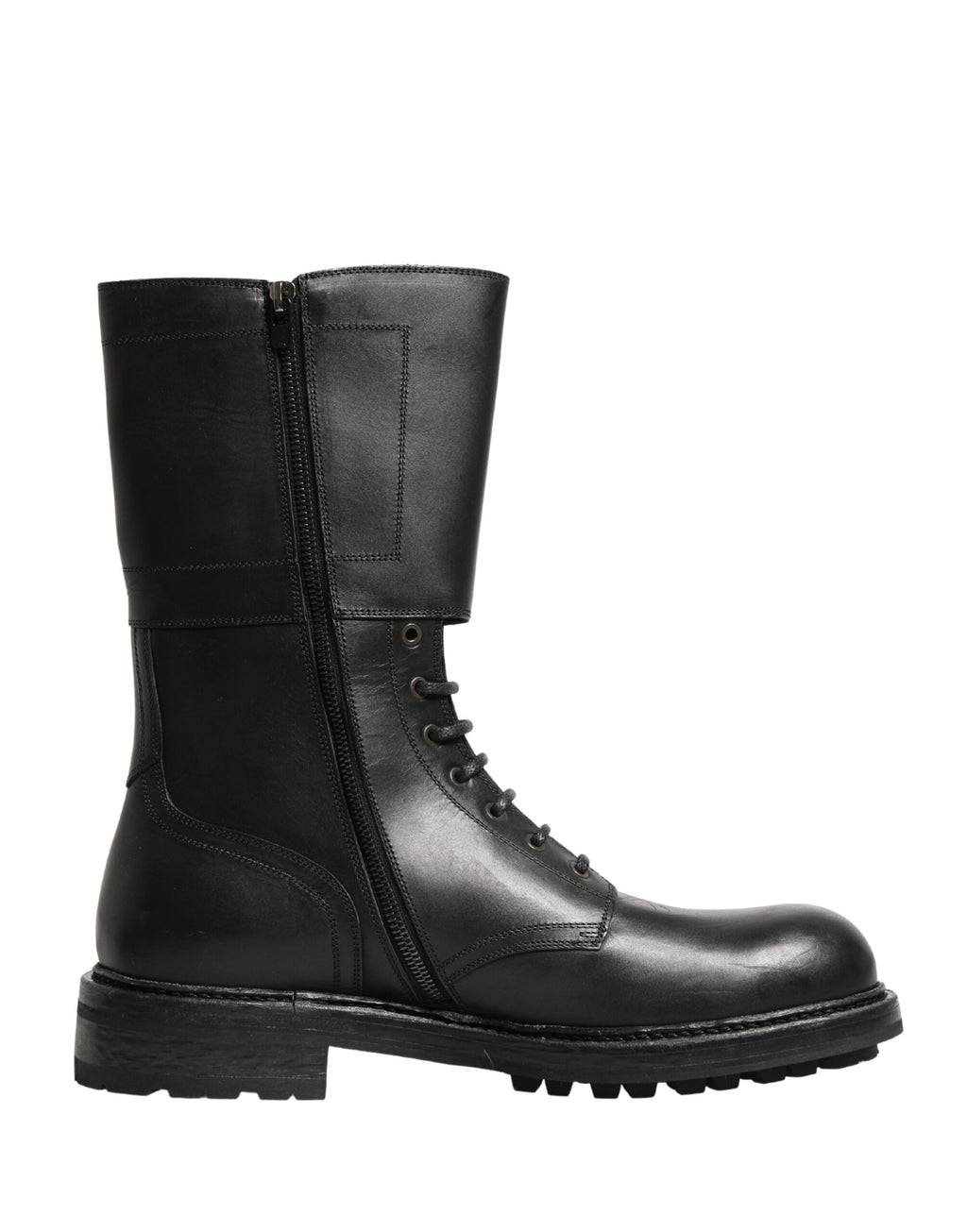 Dolce & Gabbana Black Lace Up Boots for Men additional view