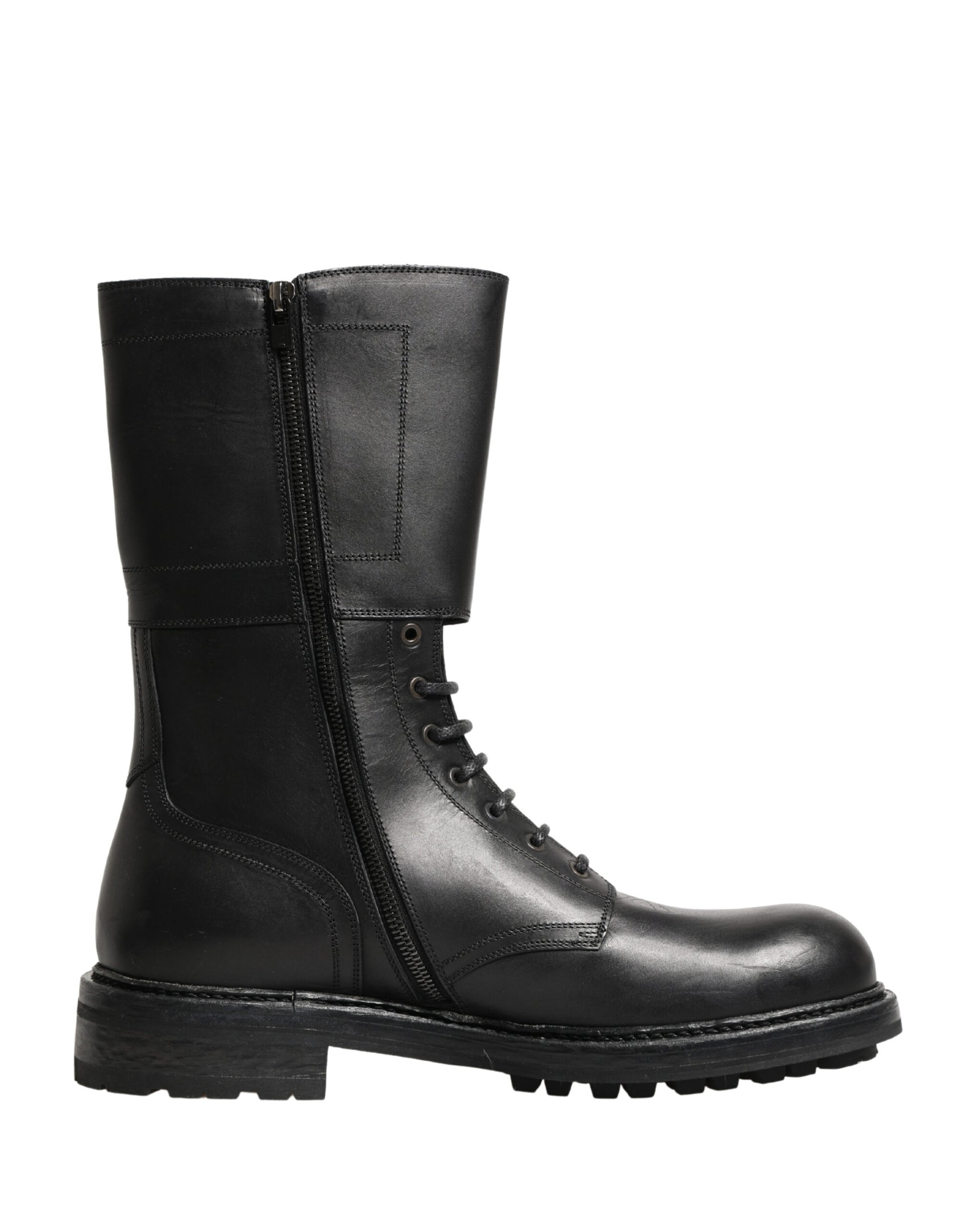 Dolce & Gabbana Black Lace Up Boots for Men additional view