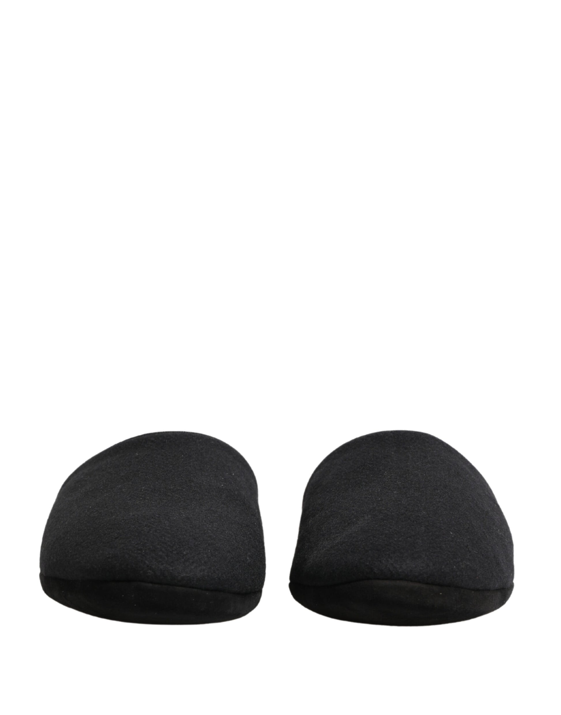 Dolce & Gabbana Black Slides for Men detail view