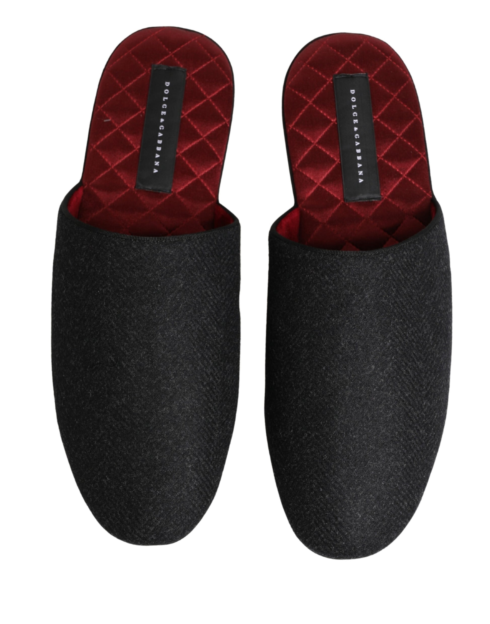 Dolce & Gabbana Grey Slides for Men side view