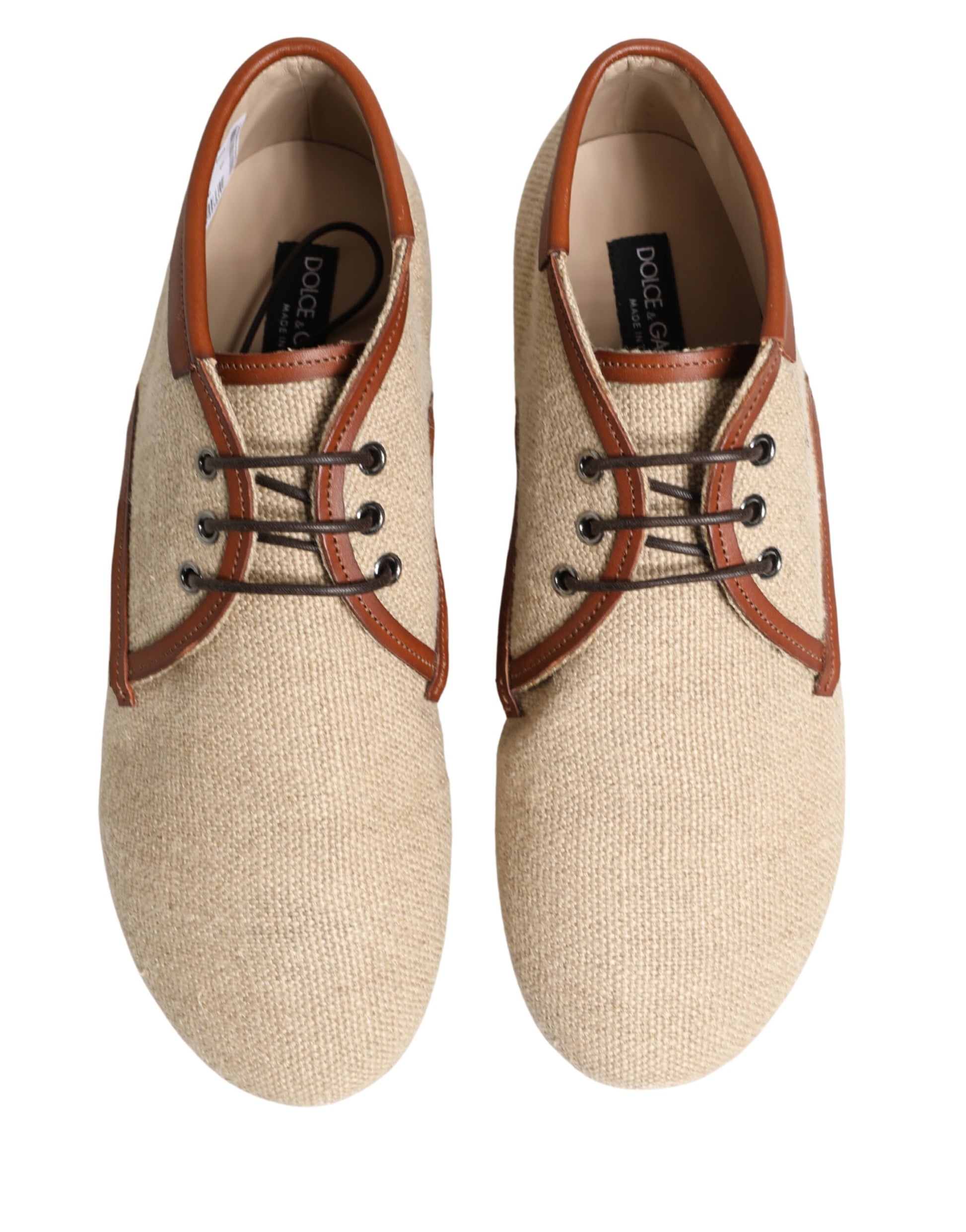 Dolce & Gabbana Beige Oxfords And Derbies for Men side view