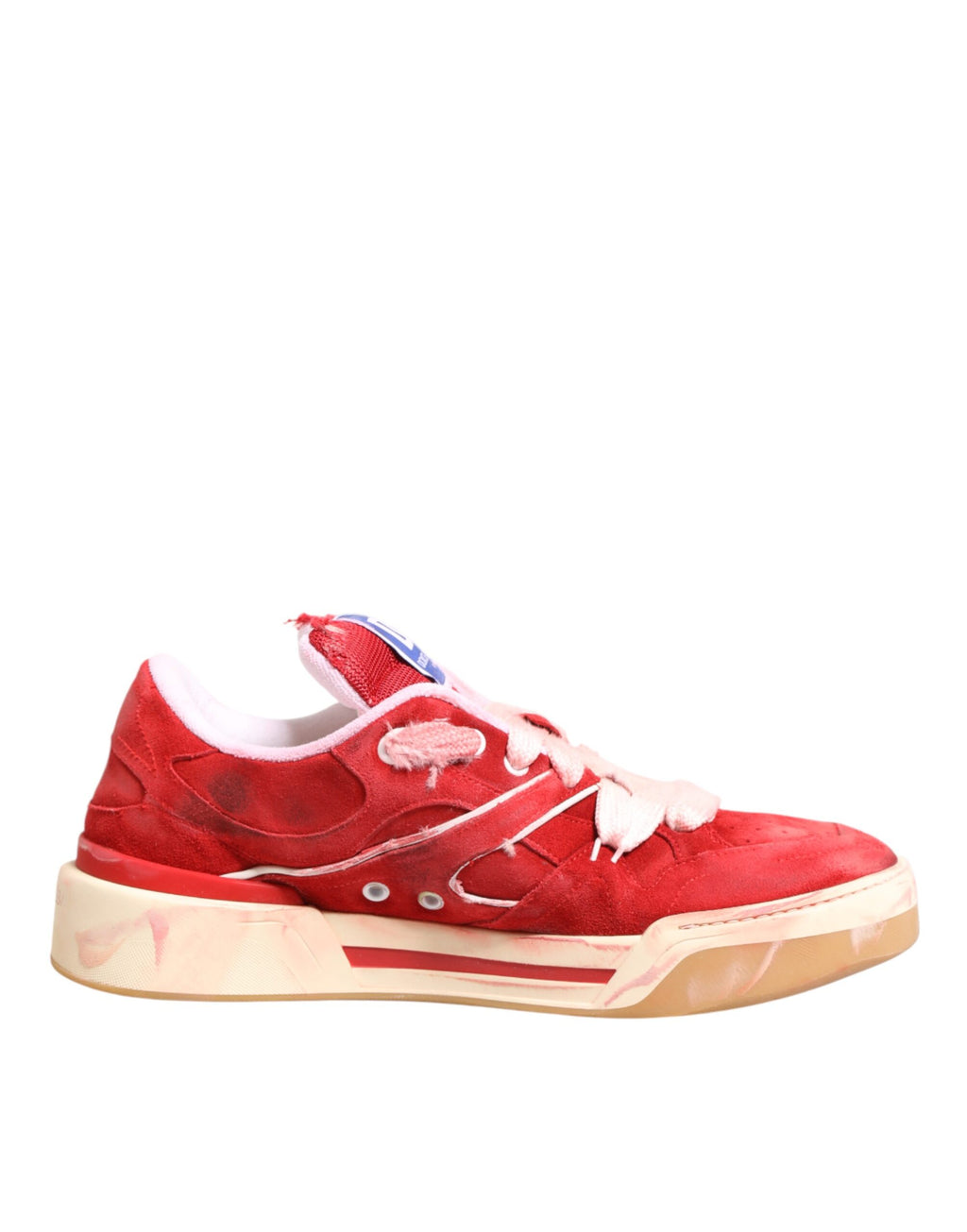 Dolce & Gabbana Red Low Top Sneakers for Men detail view