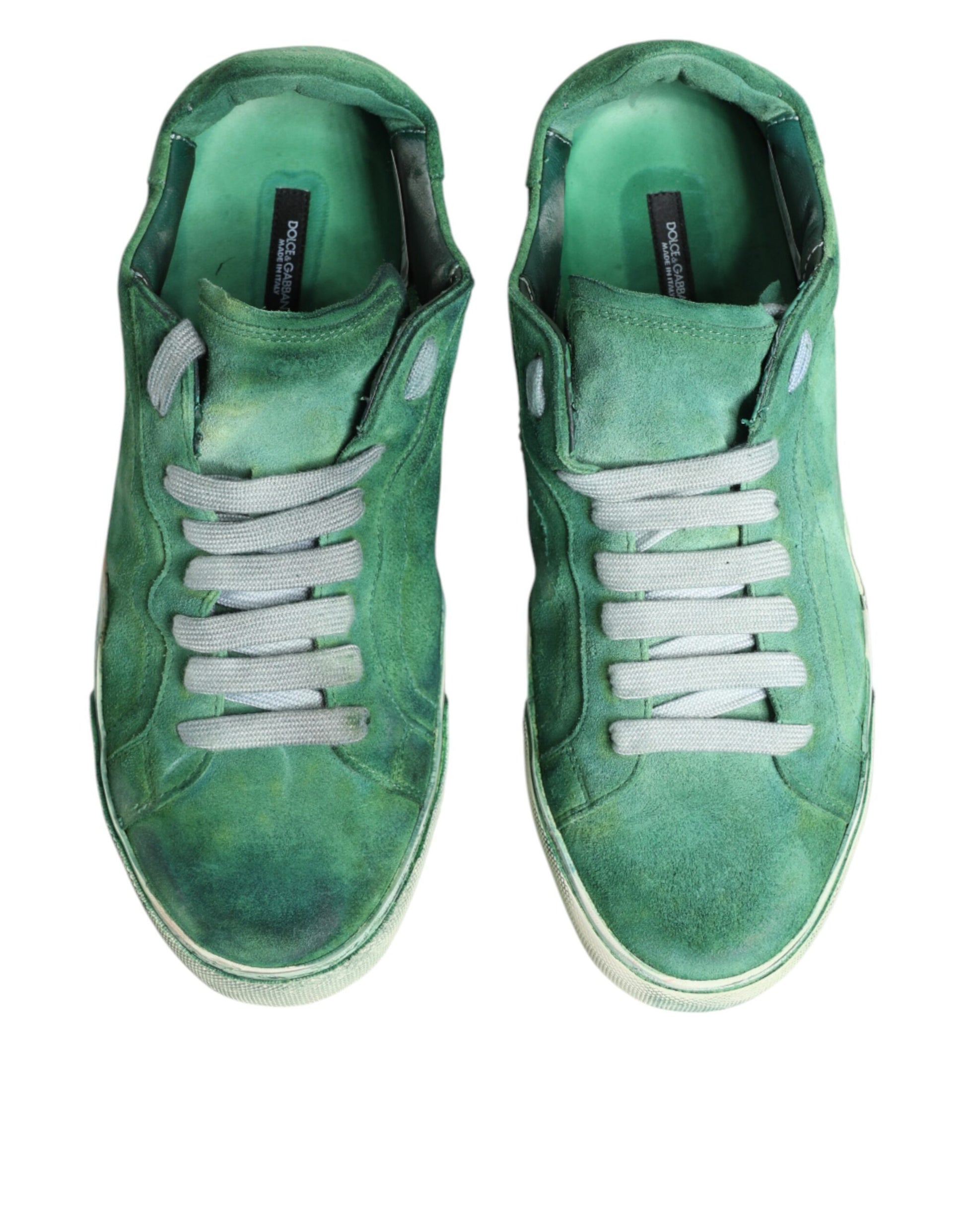 Dolce & Gabbana Green Low Top Sneakers for Men side view