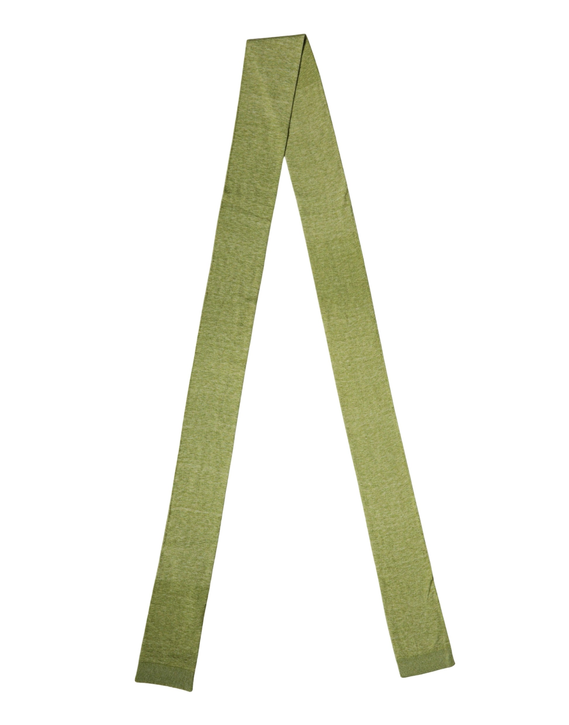 Écharpe homme Dolce & Gabbana en cachemire vert tricoté, 280cm x 11cm
