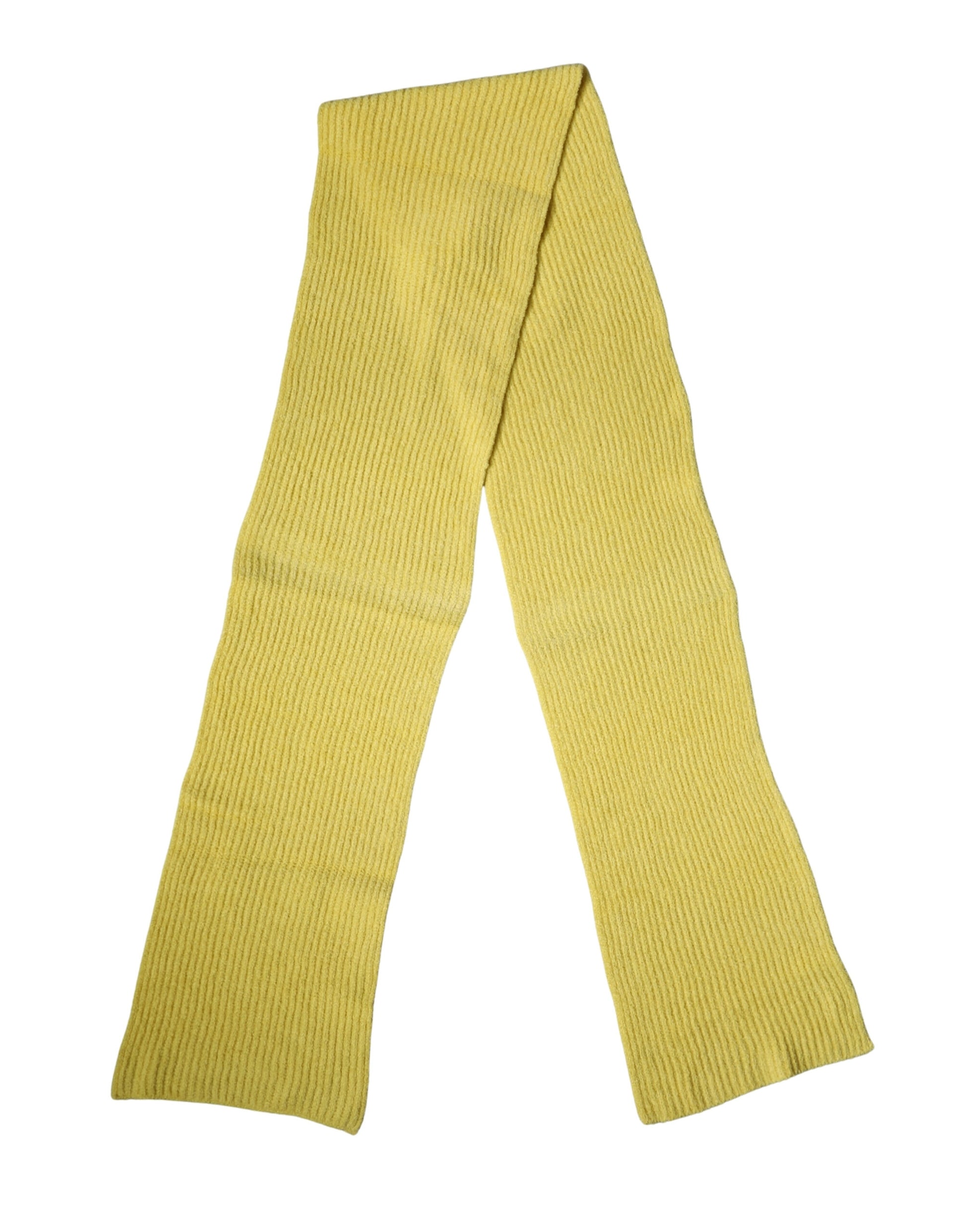 Foulard en tricot de coton jaune Dolce & Gabbana 270cm x 31cm Écharpe homme