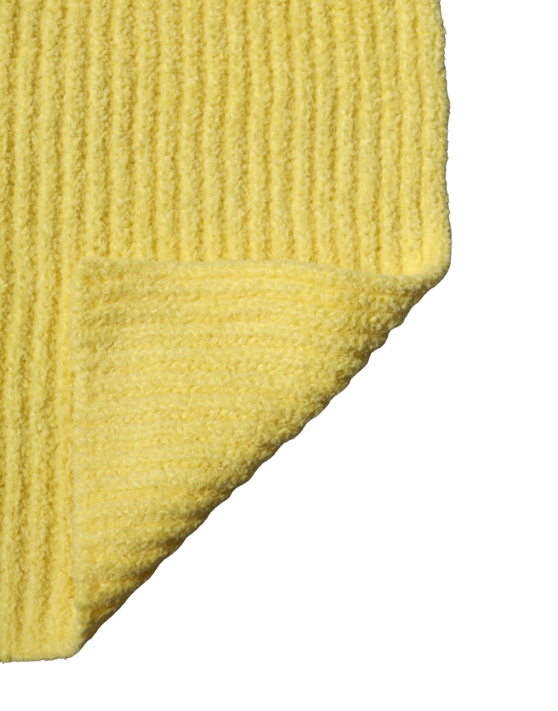 Foulard en tricot de coton jaune Dolce & Gabbana 270cm x 31cm Écharpe homme