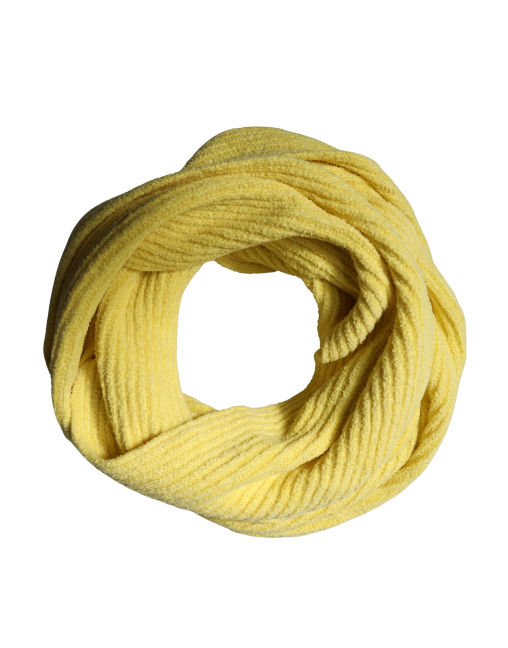 Foulard en tricot de coton jaune Dolce & Gabbana 270cm x 31cm Écharpe homme