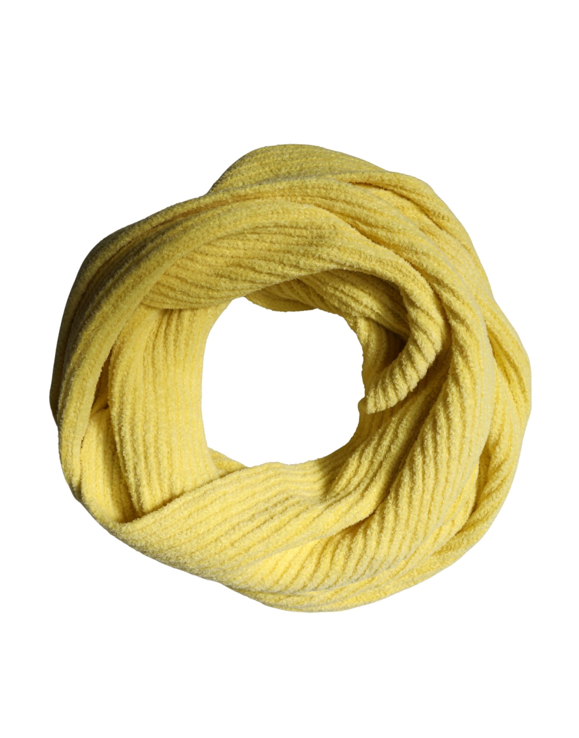 Foulard en tricot de coton jaune Dolce & Gabbana 270cm x 31cm Écharpe homme