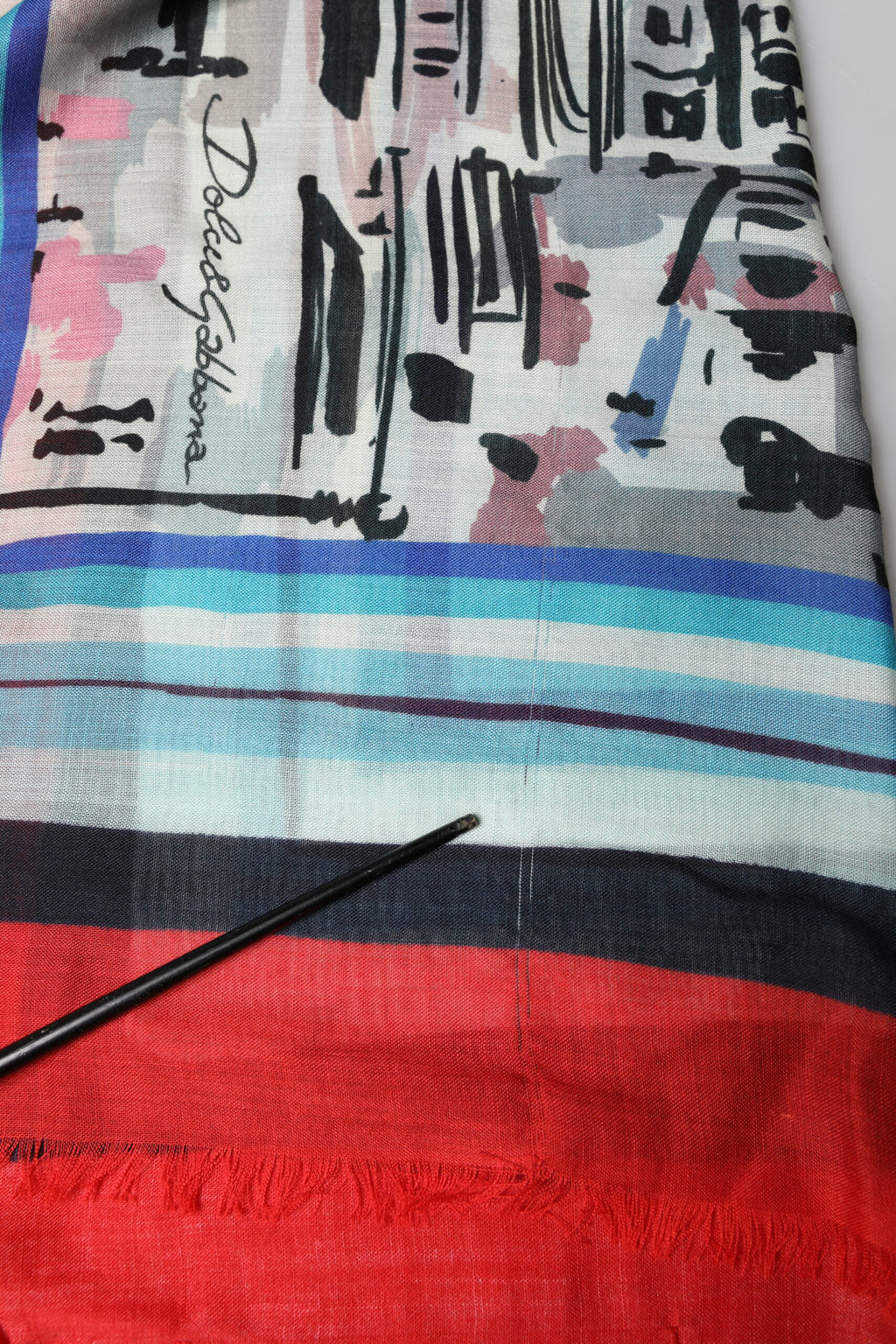 Dolce & Gabbana Multicolor Scarf for Men detail view