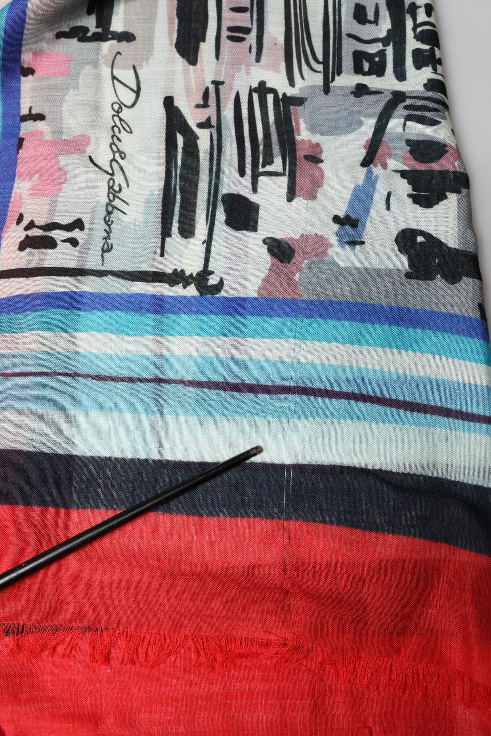 Dolce & Gabbana Multicolor Scarf for Men detail view