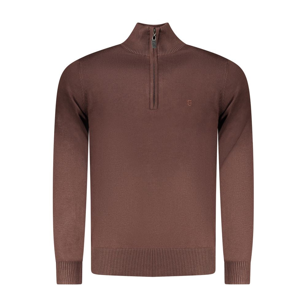 Pull homme Coveri Moving Marrone en viscose