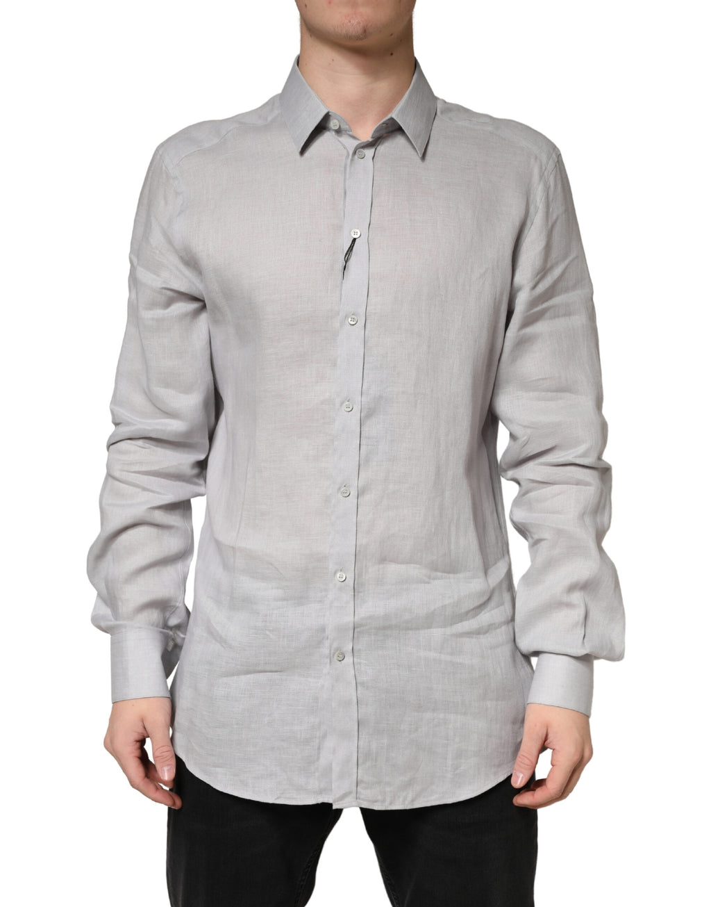 Dolce & Gabbana Grey Dress Shirt for Men