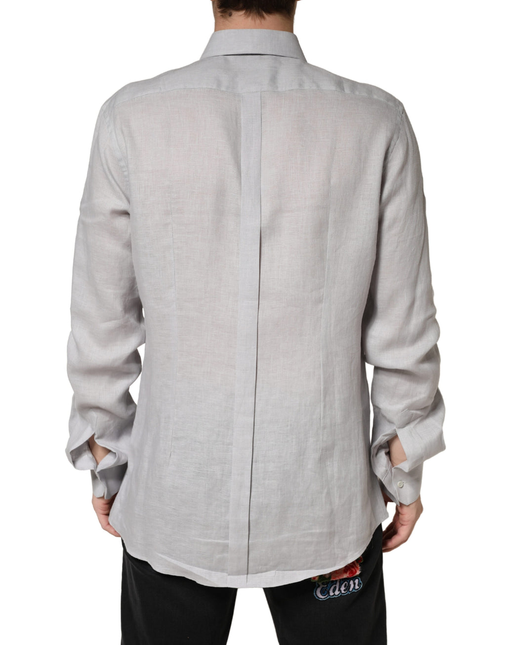 Dolce & Gabbana Grey Dress Shirt for Men side view