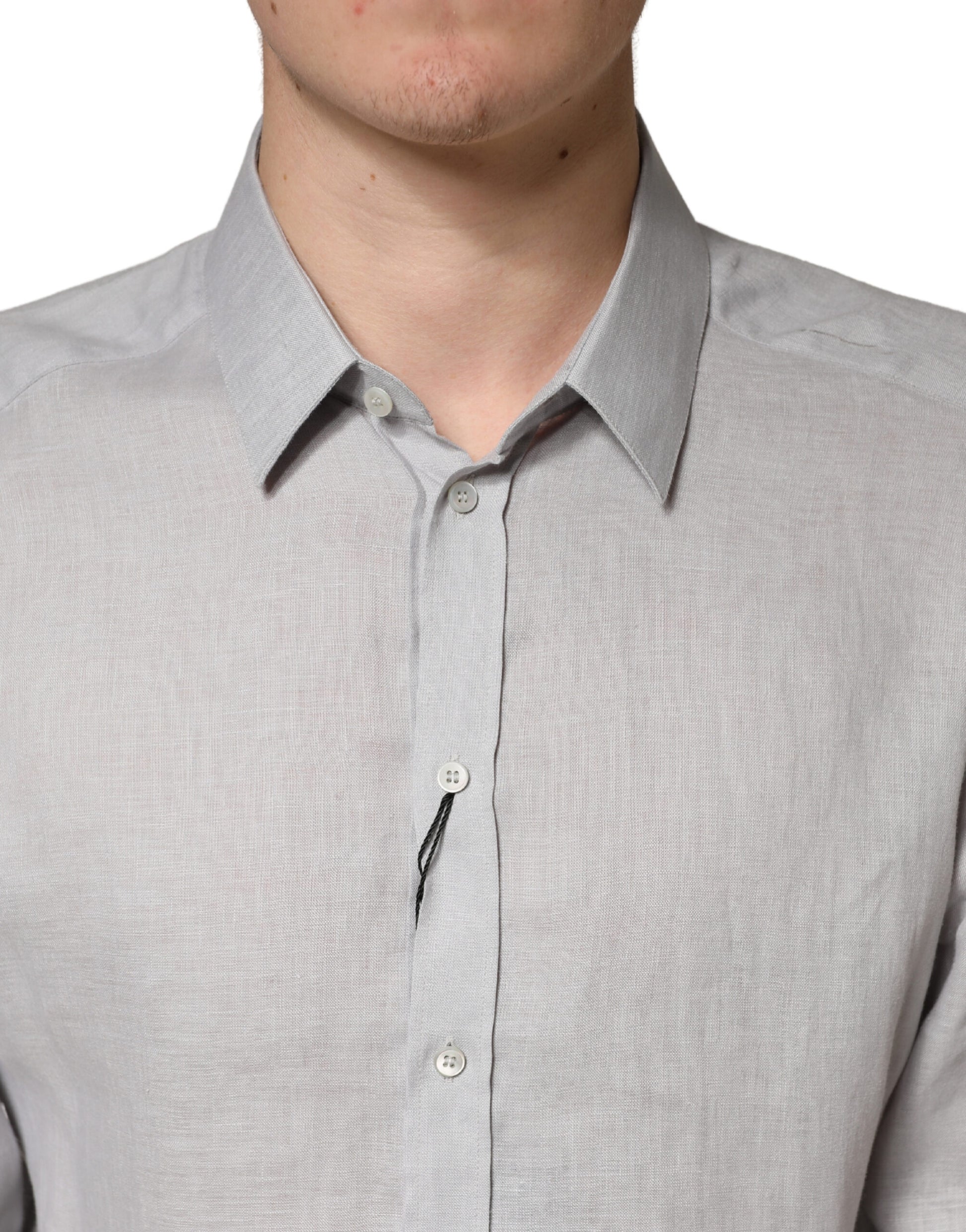 Dolce & Gabbana Grey Dress Shirt for Men additional view