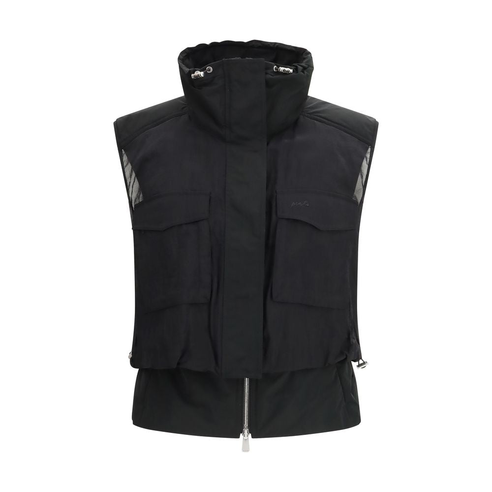 PINKO Black Sleeveless Jacket for Women