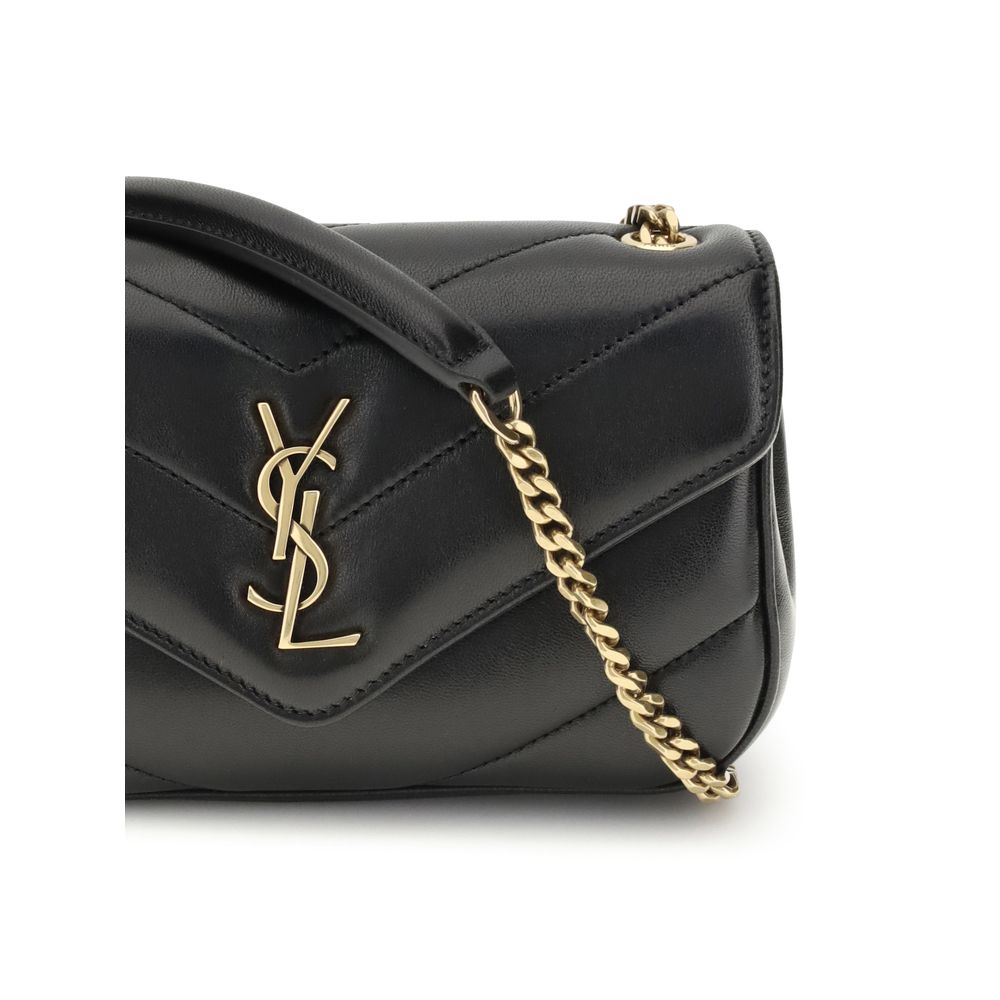 Saint Laurent Black Shoulder Bag side view