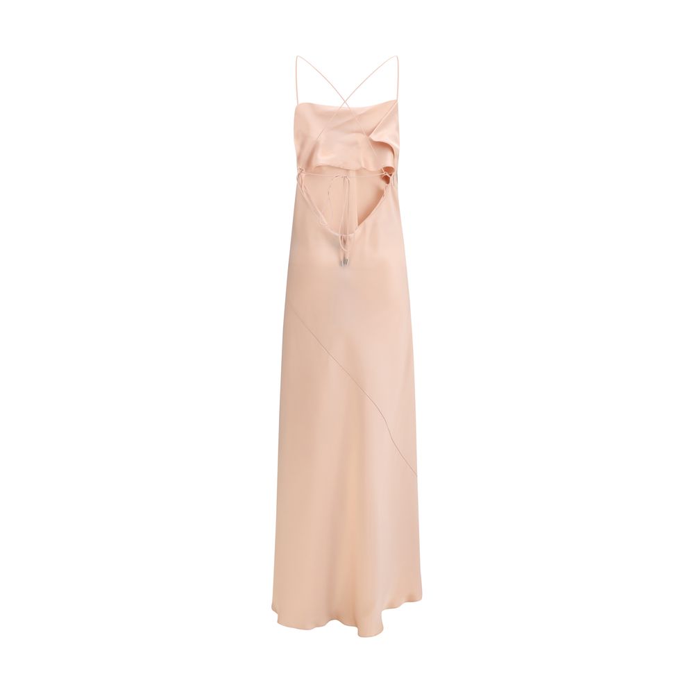 Robe décontractée en plumes de marabout multicolores PINKO