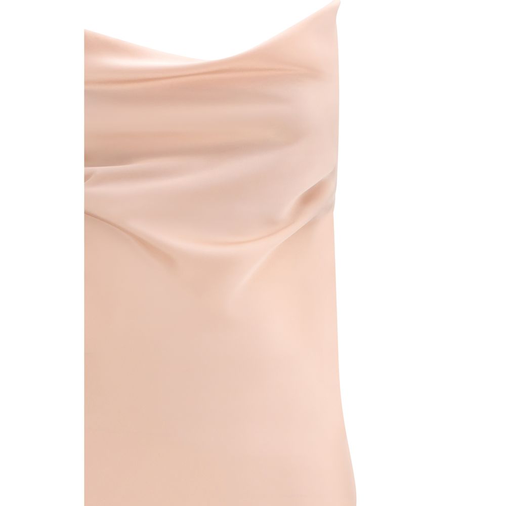 Robe décontractée en plumes de marabout multicolores PINKO