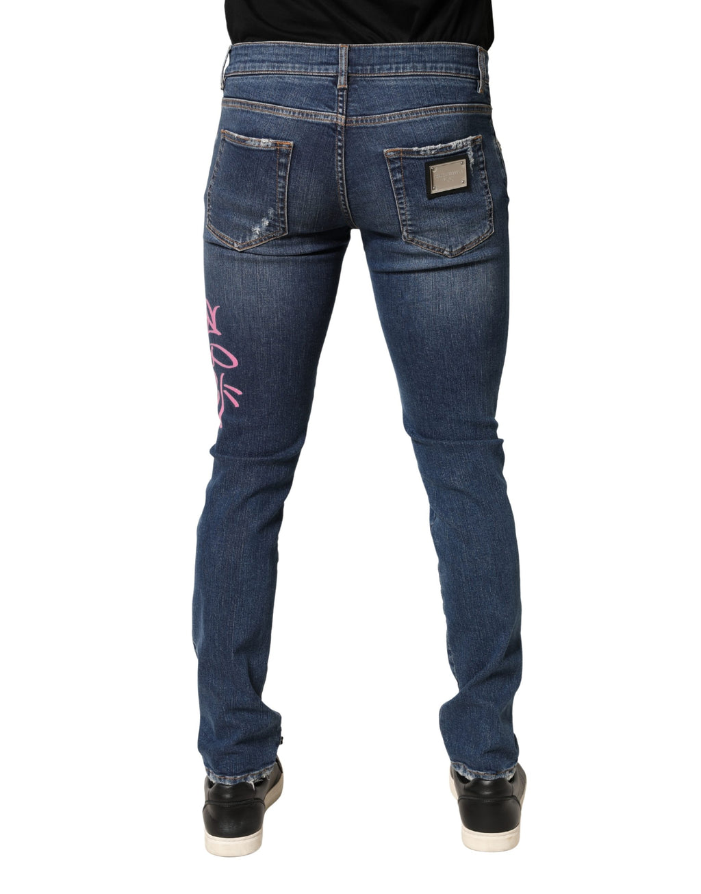 Dolce & Gabbana Blue Skinny Jeans for Men side view
