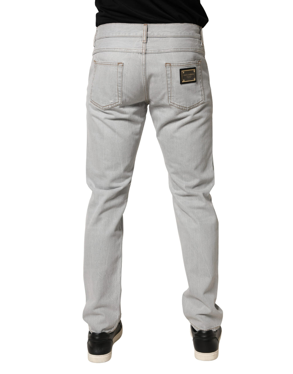 Dolce & Gabbana Grey Relaxed Fit Jeans for Men side view