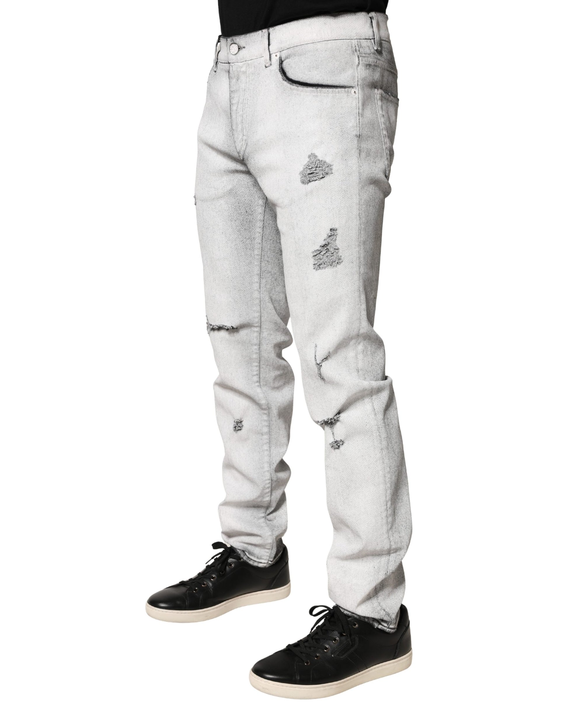 Dolce & Gabbana Grey Relaxed Fit Jeans for Men detail view