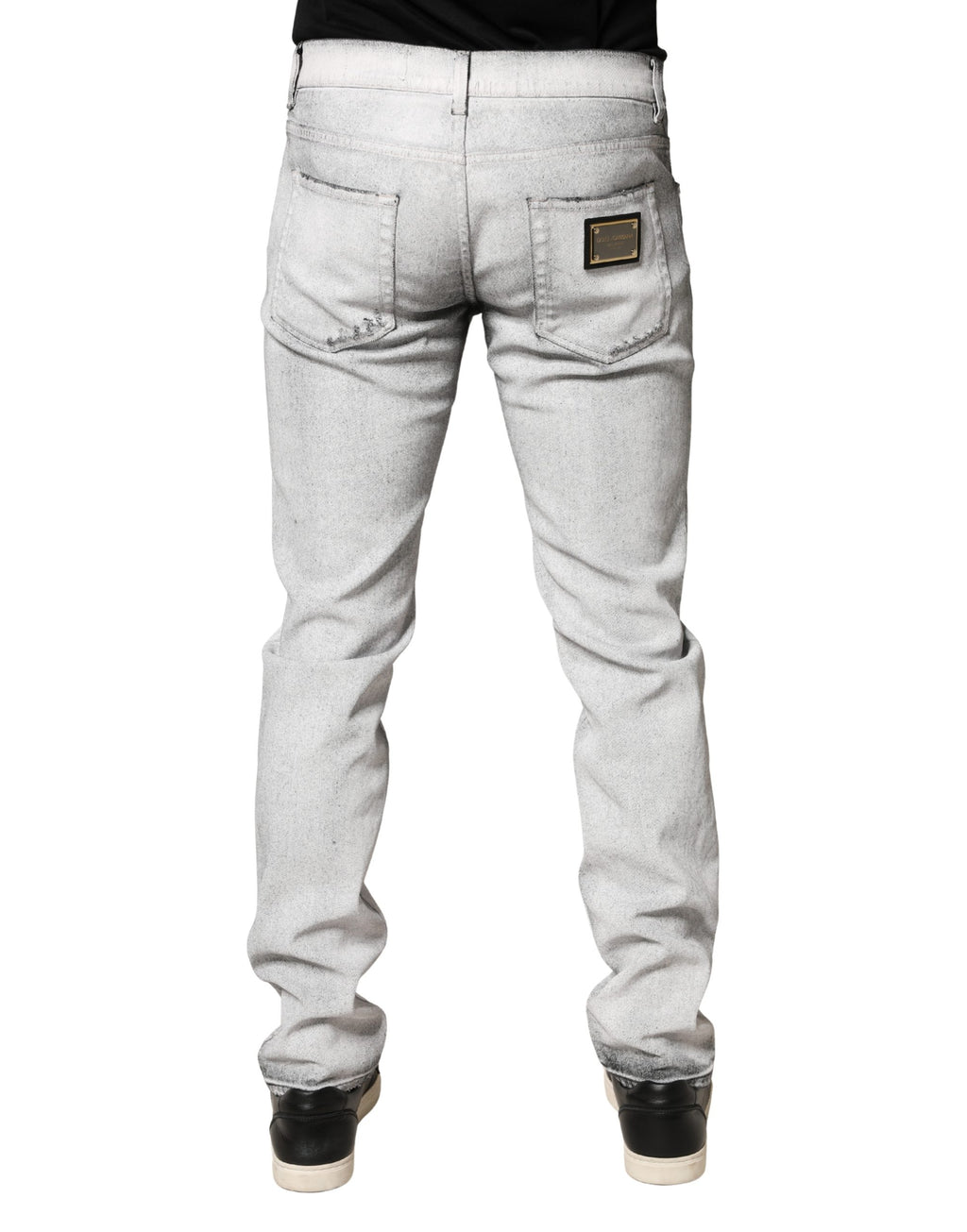 Dolce & Gabbana Grey Relaxed Fit Jeans for Men side view