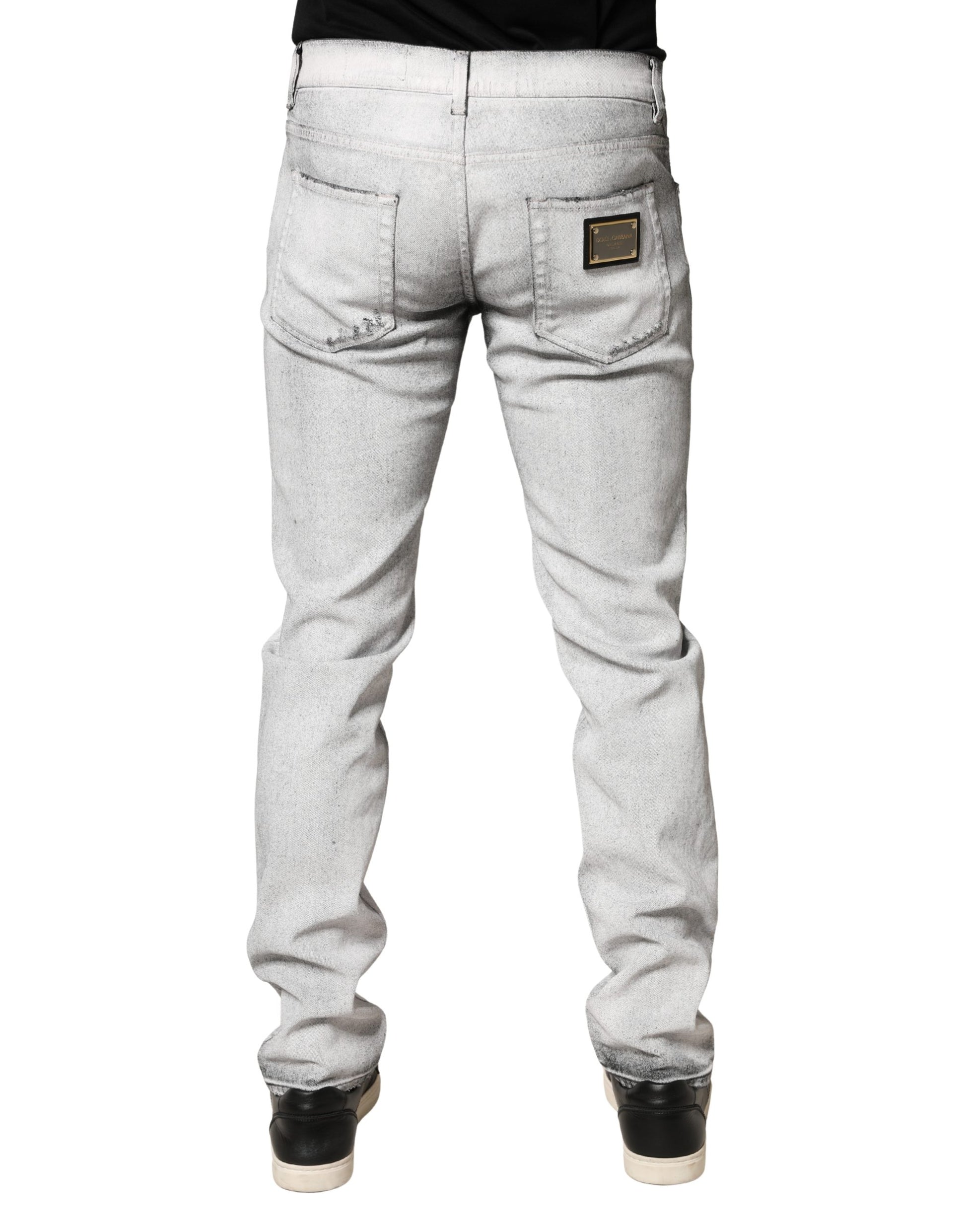 Dolce & Gabbana Grey Relaxed Fit Jeans for Men side view