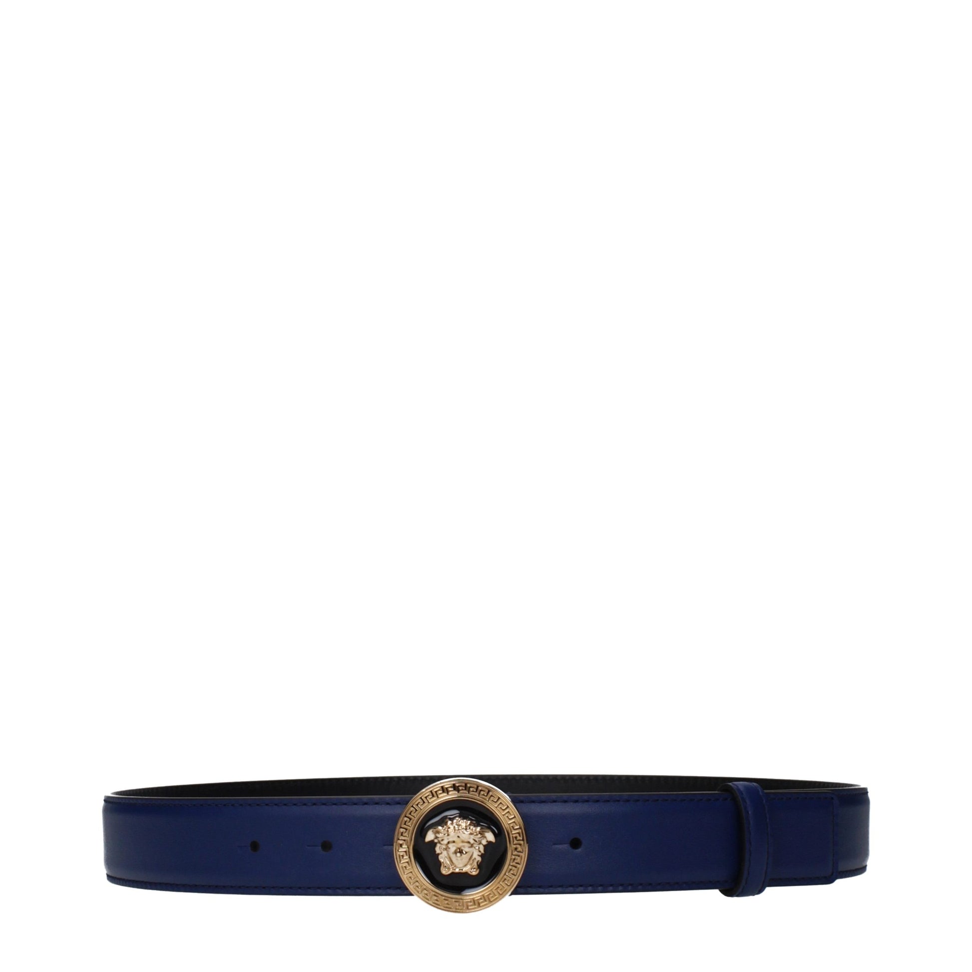 Ceinture Versace en cuir bleu