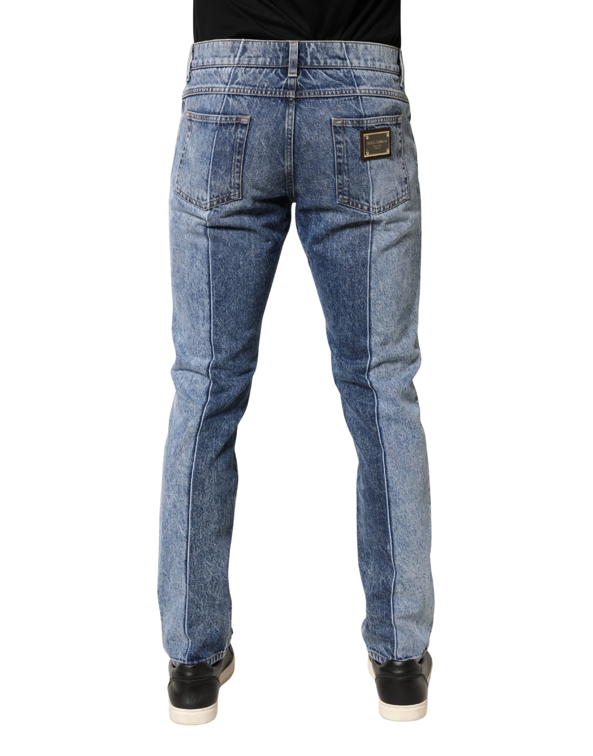 Dolce & Gabbana Blue Relaxed Fit Jeans for Men side view