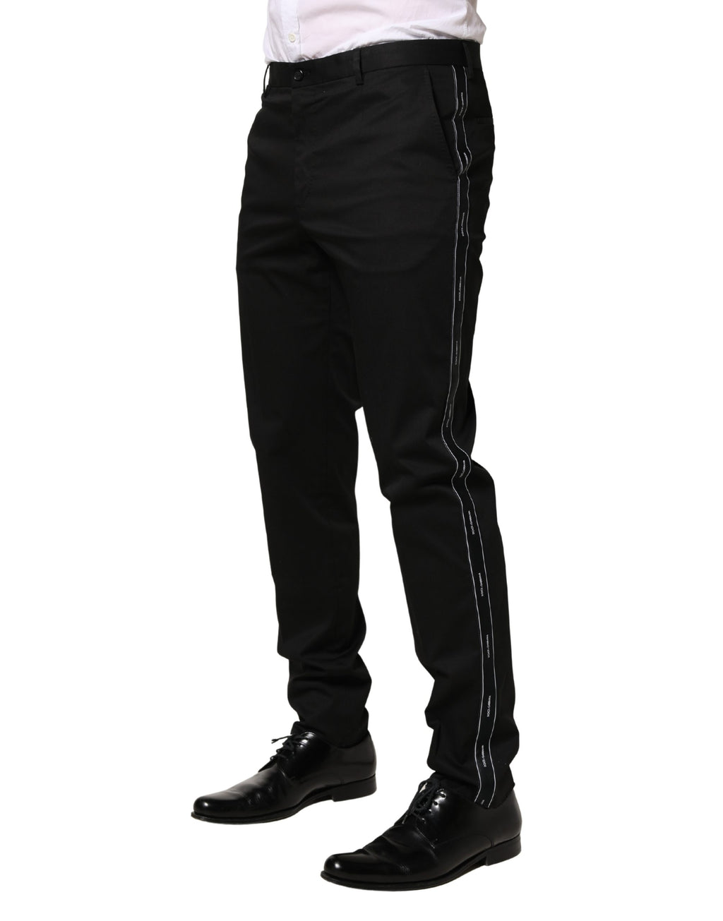 Pantalon de Costume Slim Homme Dolce & Gabbana en Coton Noir