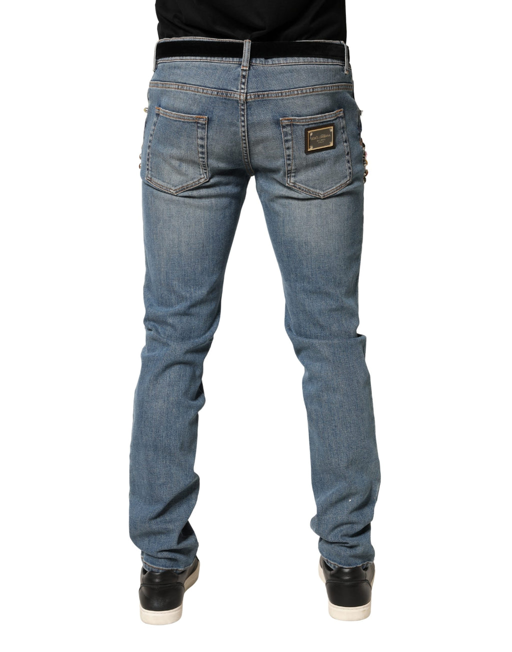 Dolce & Gabbana Blue Relaxed Fit Jeans for Men side view