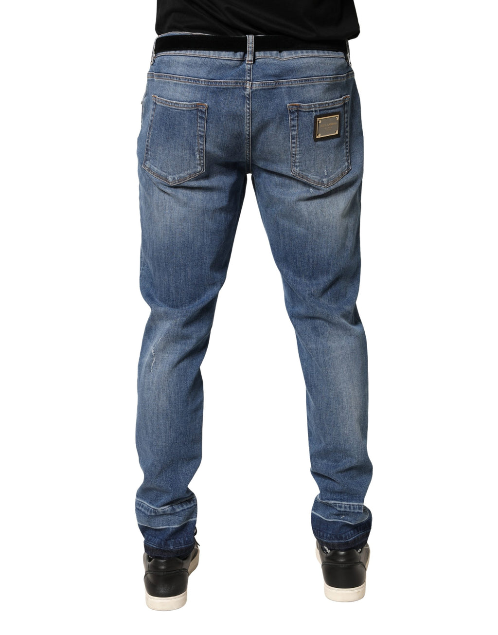Dolce & Gabbana Blue Relaxed Fit Jeans for Men side view
