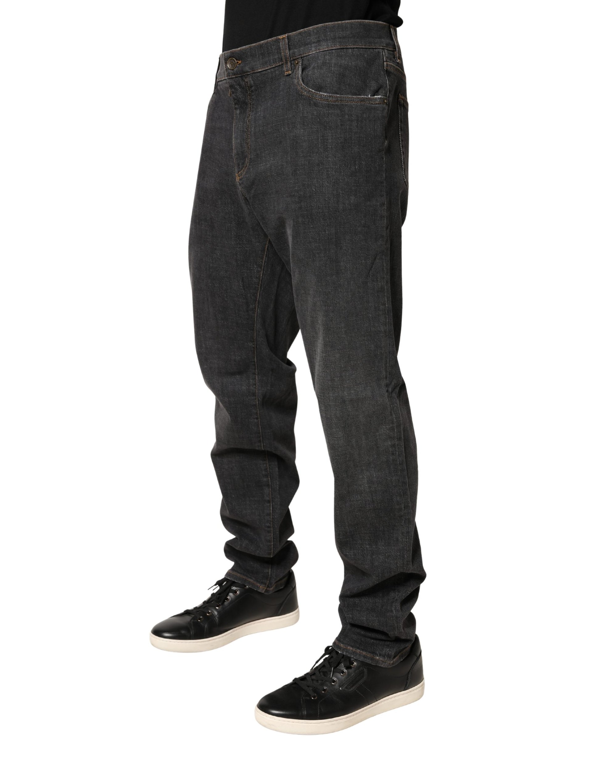 Dolce & Gabbana Grey Skinny Jeans for Men detail view