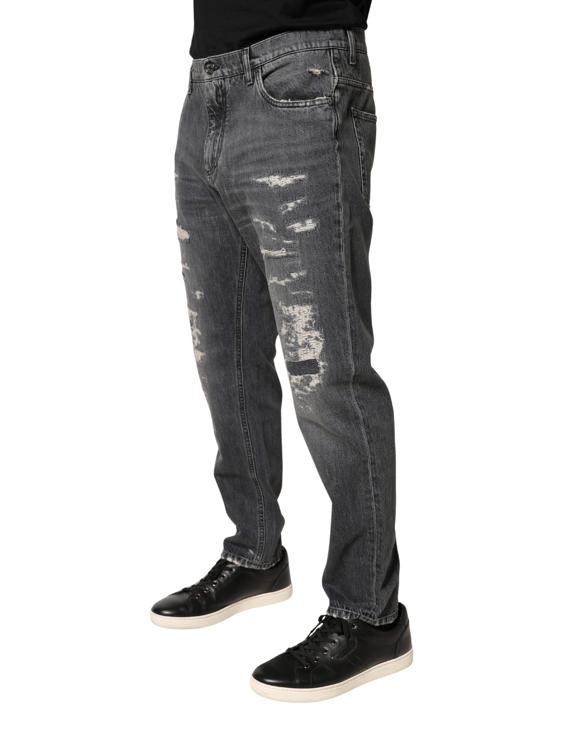 Dolce & Gabbana Grey Relaxed Fit Jeans for Men detail view