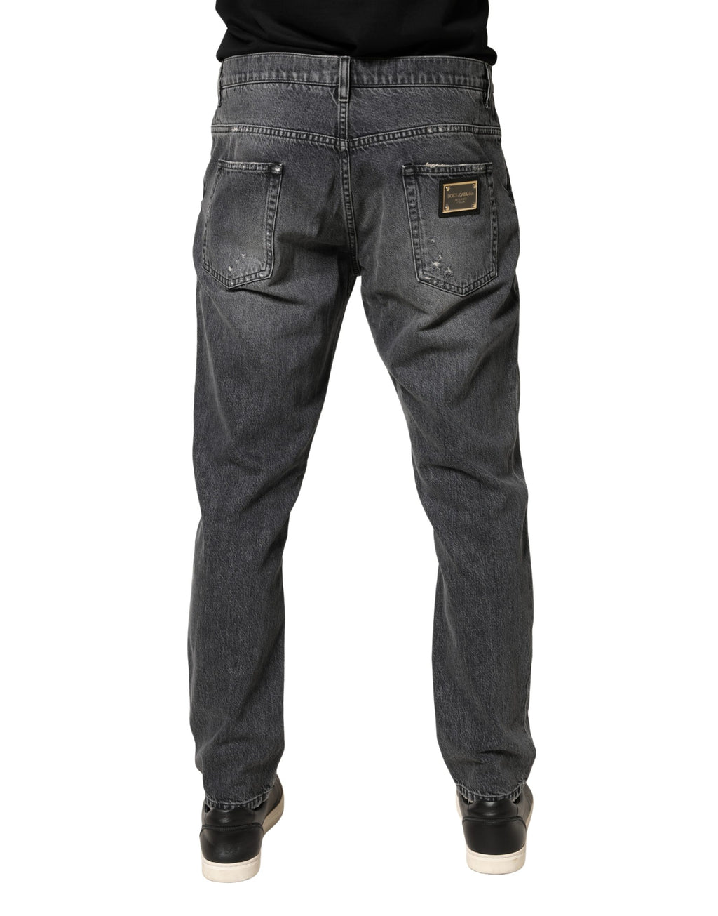 Dolce & Gabbana Grey Relaxed Fit Jeans for Men side view