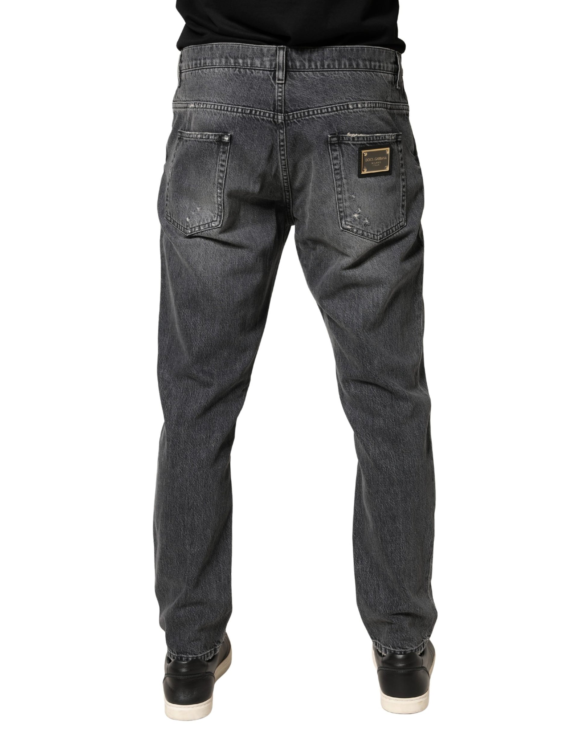 Dolce & Gabbana Grey Relaxed Fit Jeans for Men side view