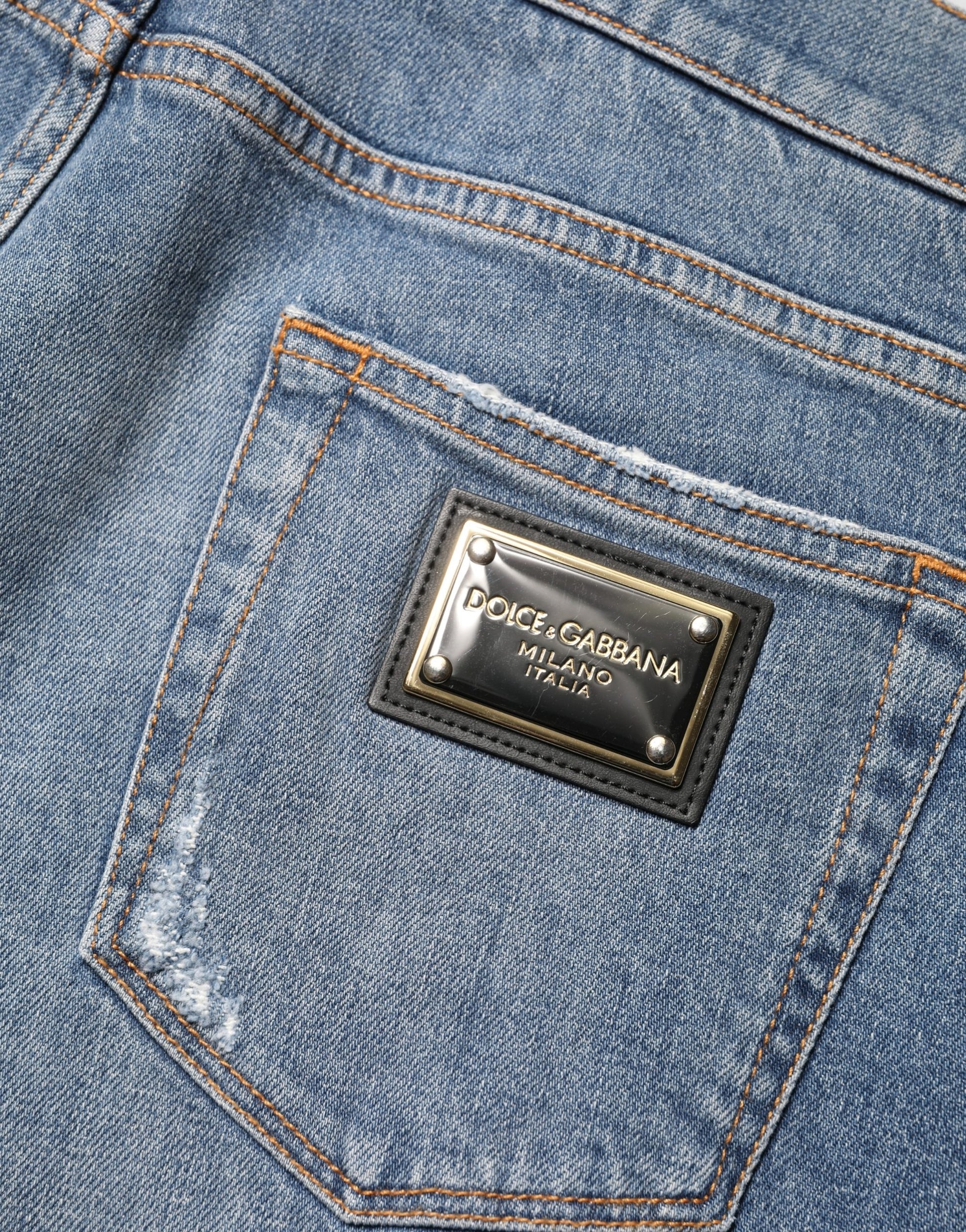 Dolce & Gabbana Blue Skinny Jeans for Men additional view