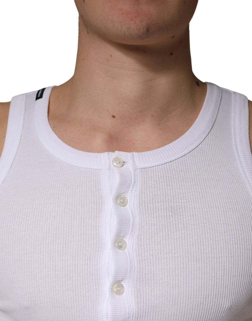 Dolce & Gabbana White Sleeveless T-Shirt for Men additional view