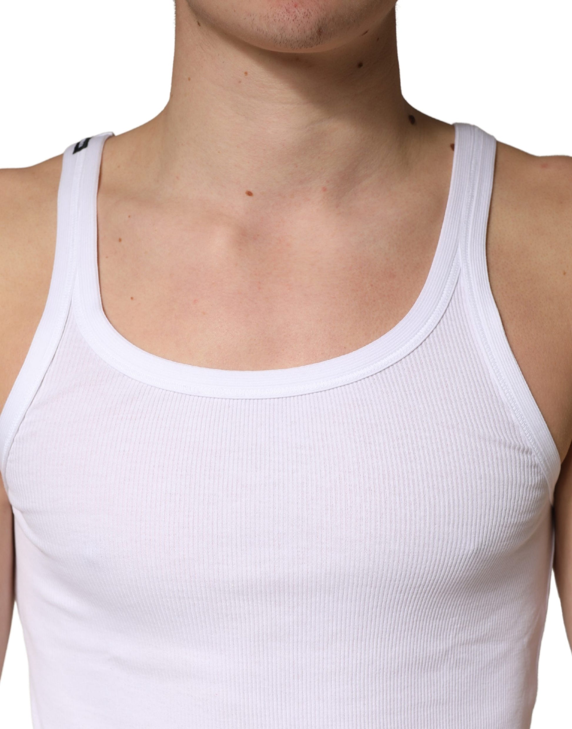 Dolce & Gabbana White Sleeveless T-Shirt for Men additional view