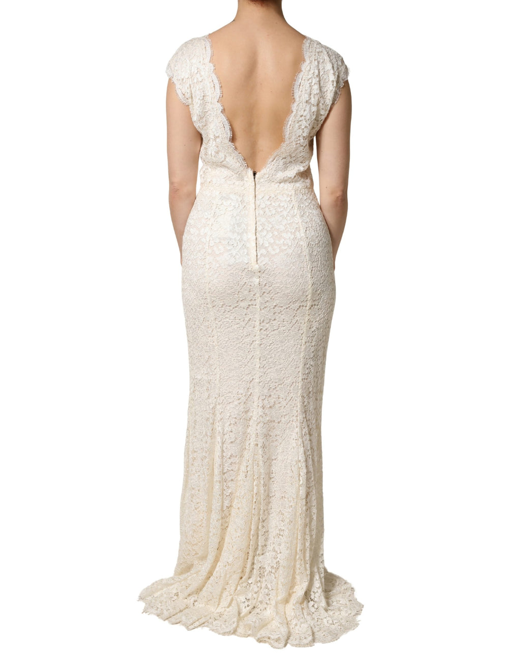 Dolce & Gabbana White Long Dress for Women side view