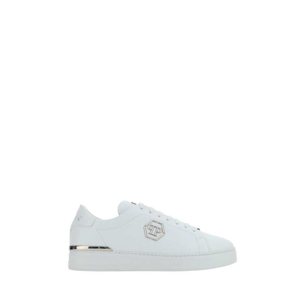Philipp Plein White Low Top Sneakers for Men