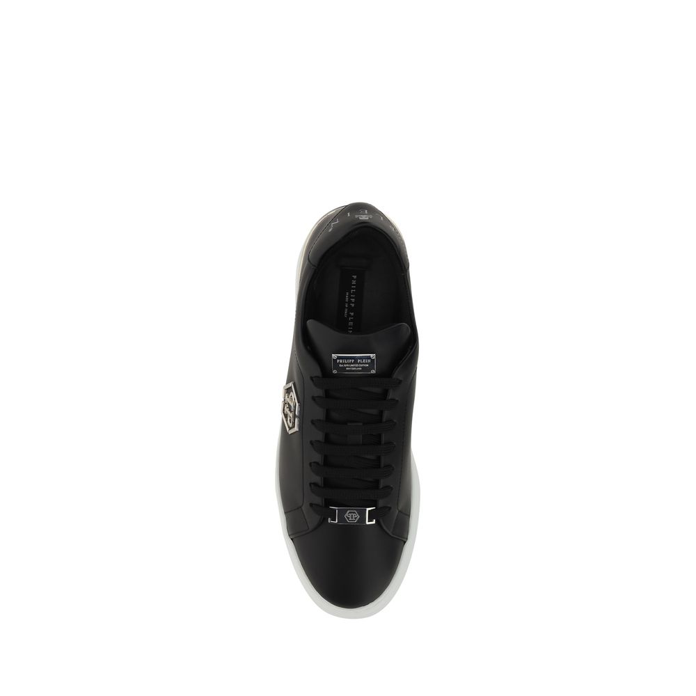 Philipp Plein Black Low Top Sneakers for Men side view