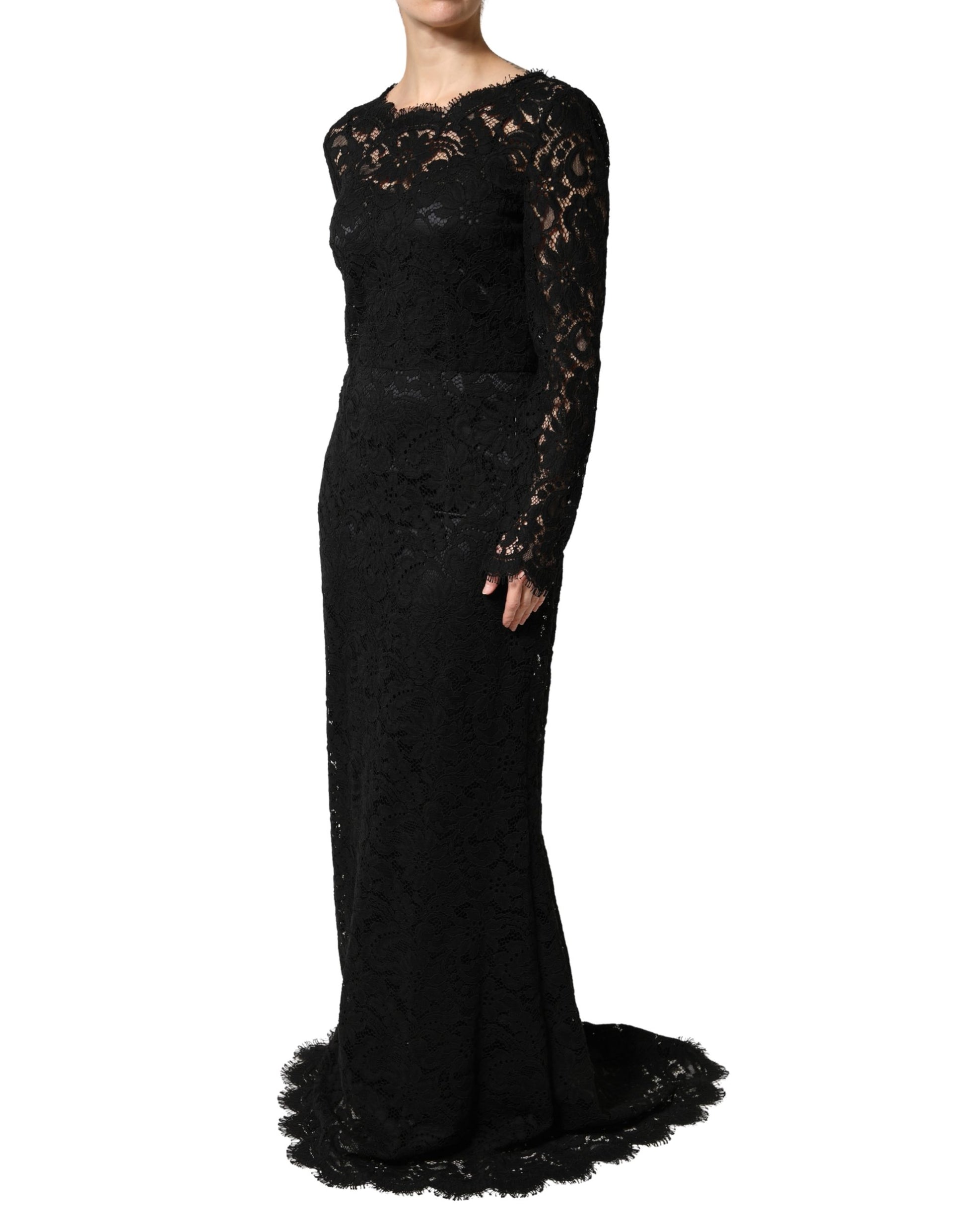 Dolce & Gabbana Black Long Dress for Women detail view