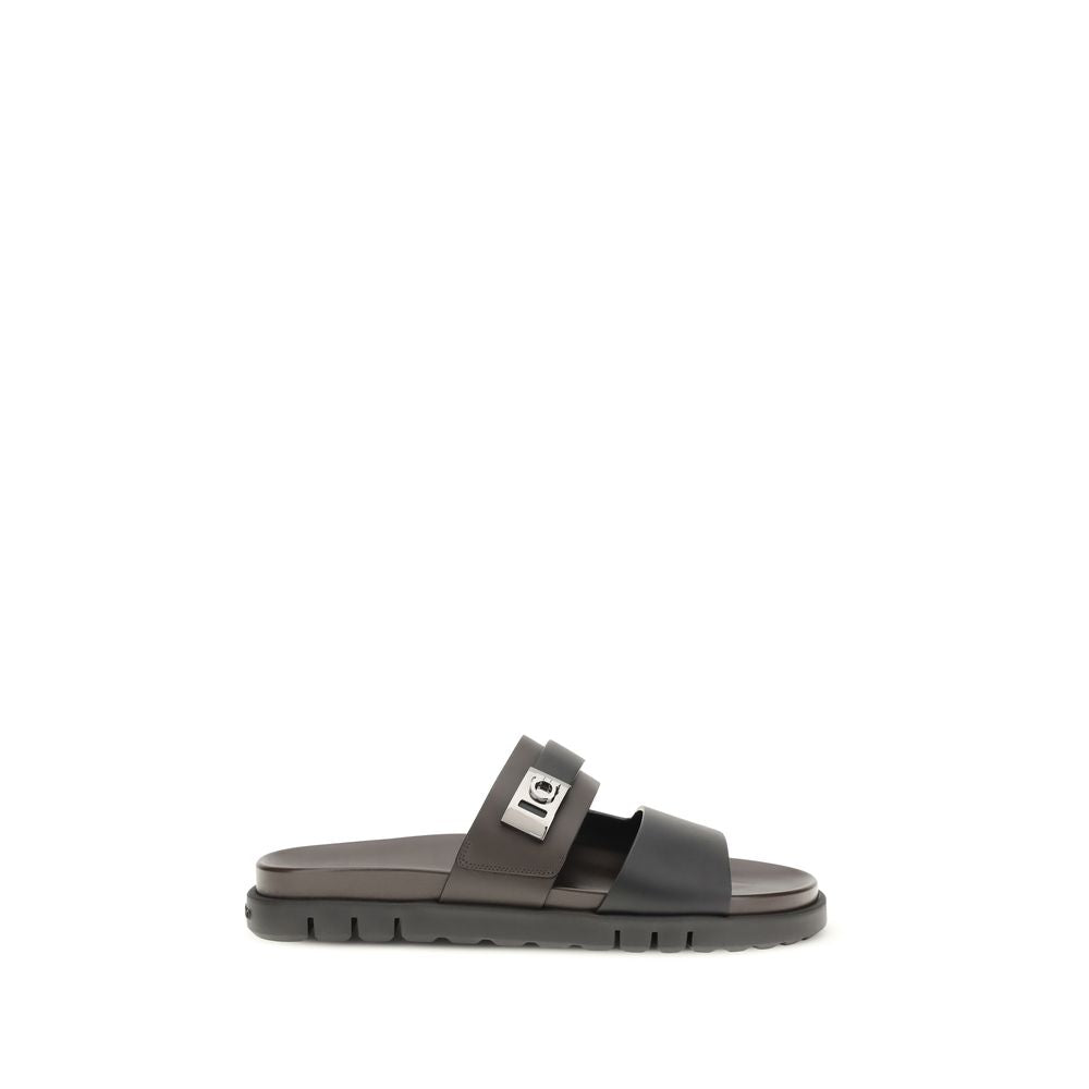 Ferragamo Black Flat for Men