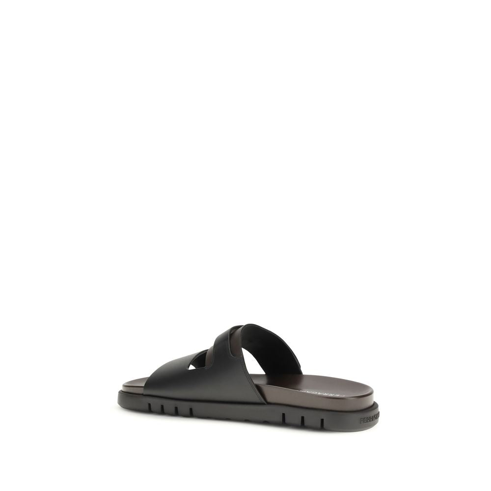 Ferragamo Black Flat for Men detail view