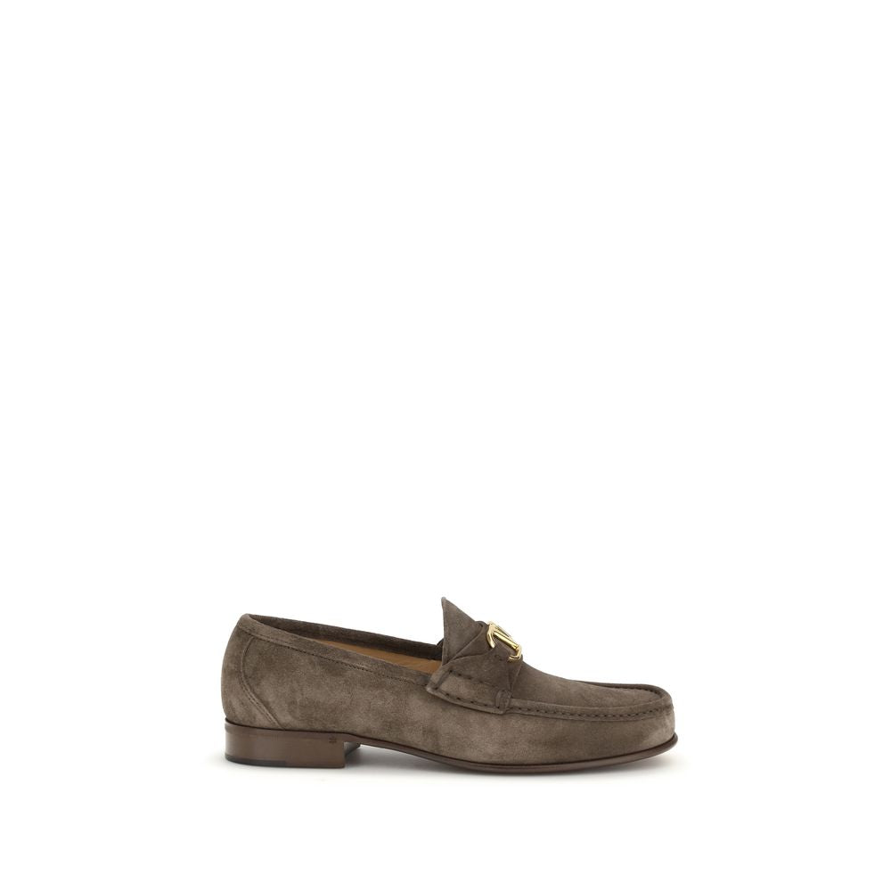 Valentino Garavani Brown Slip On Loafers for Men
