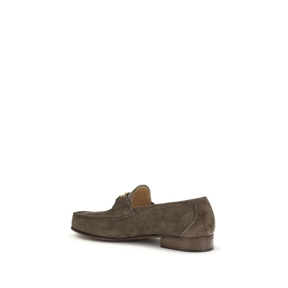Valentino Garavani Brown Slip On Loafers for Men detail view