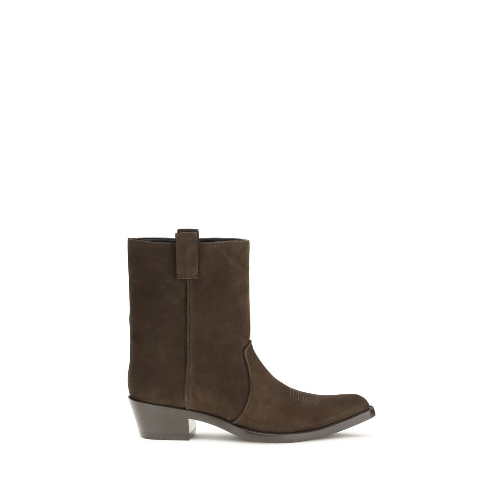 Bottines Khaite en cuir de veau marron Bos Taurus