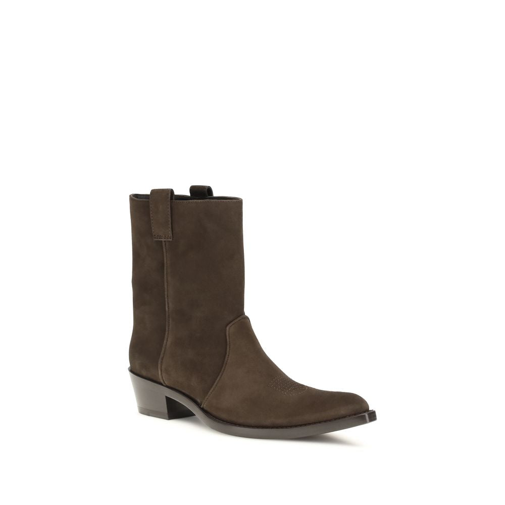Bottines Khaite en cuir de veau marron Bos Taurus